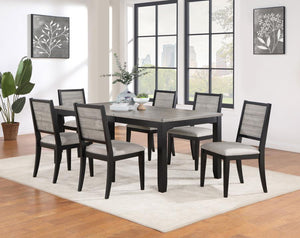 Elodie Rectangular Dining Table With Extension Grey And Black