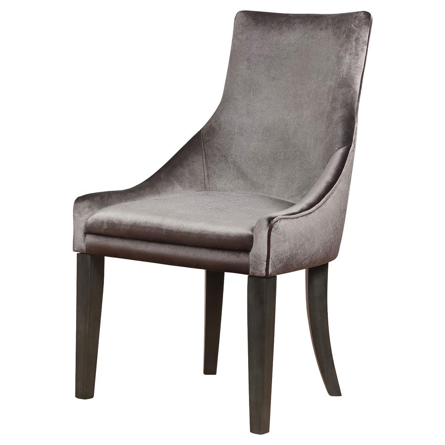 CoasterElevations Phelps Upholstered Demi Wing Chairs Grey (Set Of 2)