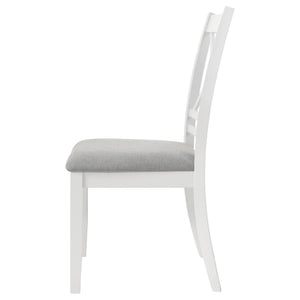 Hollis Cross Back Wood Dining Side Chair White (Set Of 2)