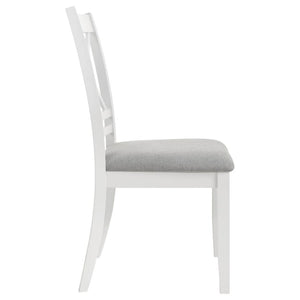 Hollis Cross Back Wood Dining Side Chair White (Set Of 2)