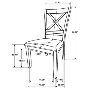 Hollis Cross Back Wood Dining Side Chair White (Set Of 2)