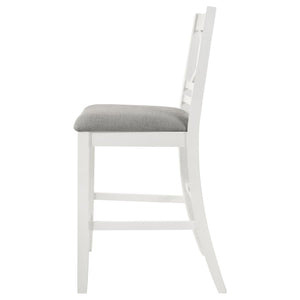 Hollis X-Back Counter Height Dining Chairs White And Grey (Set Of 2)