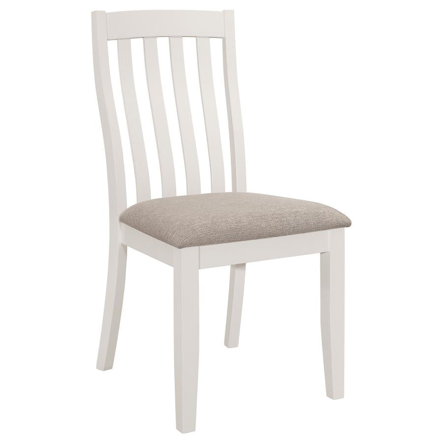 Nogales Vertical Slat Back Dining Side Chair Off White (Set Of 2)