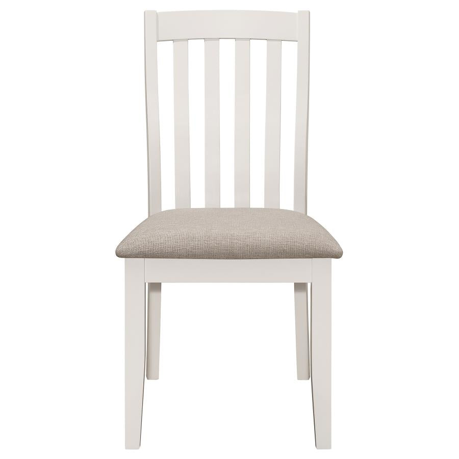 Nogales Vertical Slat Back Dining Side Chair Off White (Set Of 2)