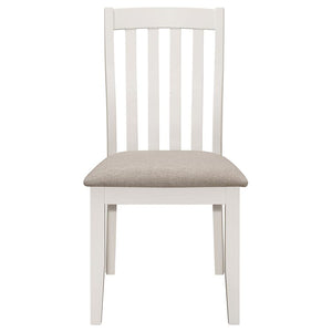 Nogales Vertical Slat Back Dining Side Chair Off White (Set Of 2)