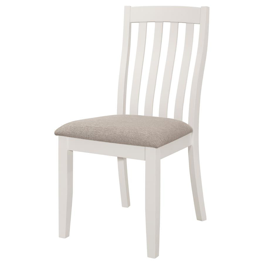 Nogales Vertical Slat Back Dining Side Chair Off White (Set Of 2)