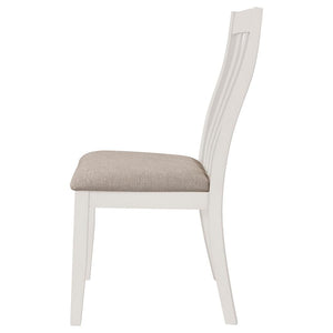 Nogales Vertical Slat Back Dining Side Chair Off White (Set Of 2)