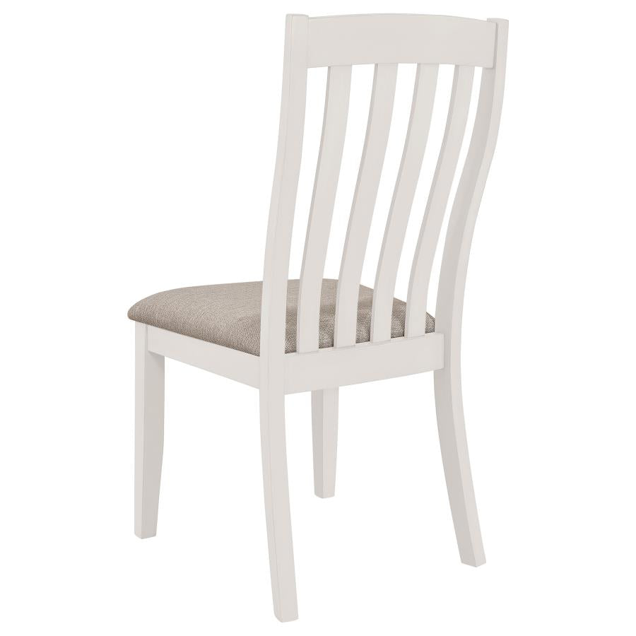 Nogales Vertical Slat Back Dining Side Chair Off White (Set Of 2)