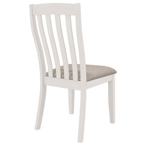 Nogales Vertical Slat Back Dining Side Chair Off White (Set Of 2)