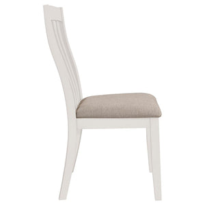 Nogales Vertical Slat Back Dining Side Chair Off White (Set Of 2)