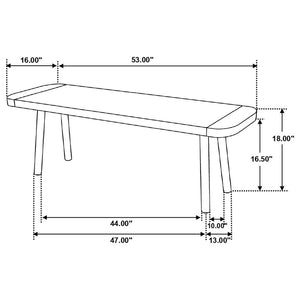 Maverick Rectangular Dining Bench Natural Mango And Black