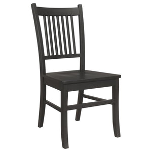 Marbrisa Slat Back Dining Side Chair Matte Black (Set Of 2)