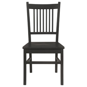 Marbrisa Slat Back Dining Side Chair Matte Black (Set Of 2)