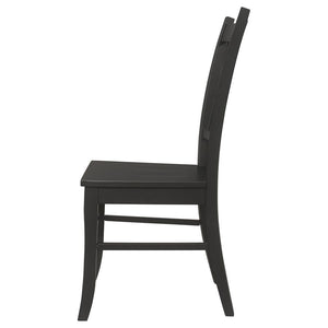 Marbrisa Slat Back Dining Side Chair Matte Black (Set Of 2)