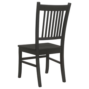 Marbrisa Slat Back Dining Side Chair Matte Black (Set Of 2)