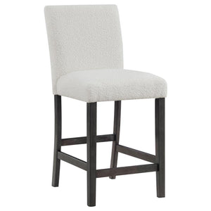 CoasterEveryday Alba Boucle Upholstered Counter Height Dining Chair Beige And Charcoal Grey (Set Of 2)