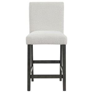 CoasterEveryday Alba Boucle Upholstered Counter Height Dining Chair Beige And Charcoal Grey (Set Of 2)