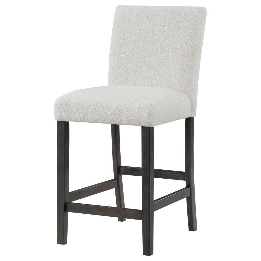 CoasterEveryday Alba Boucle Upholstered Counter Height Dining Chair Beige And Charcoal Grey (Set Of 2)