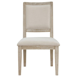 Trofello Upholstered Dining Side Chair White Washed And Beige (Set Of 2)