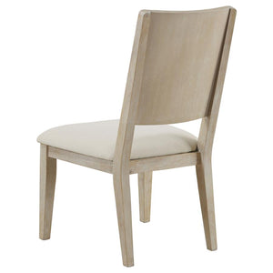 Trofello Upholstered Dining Side Chair White Washed And Beige (Set Of 2)