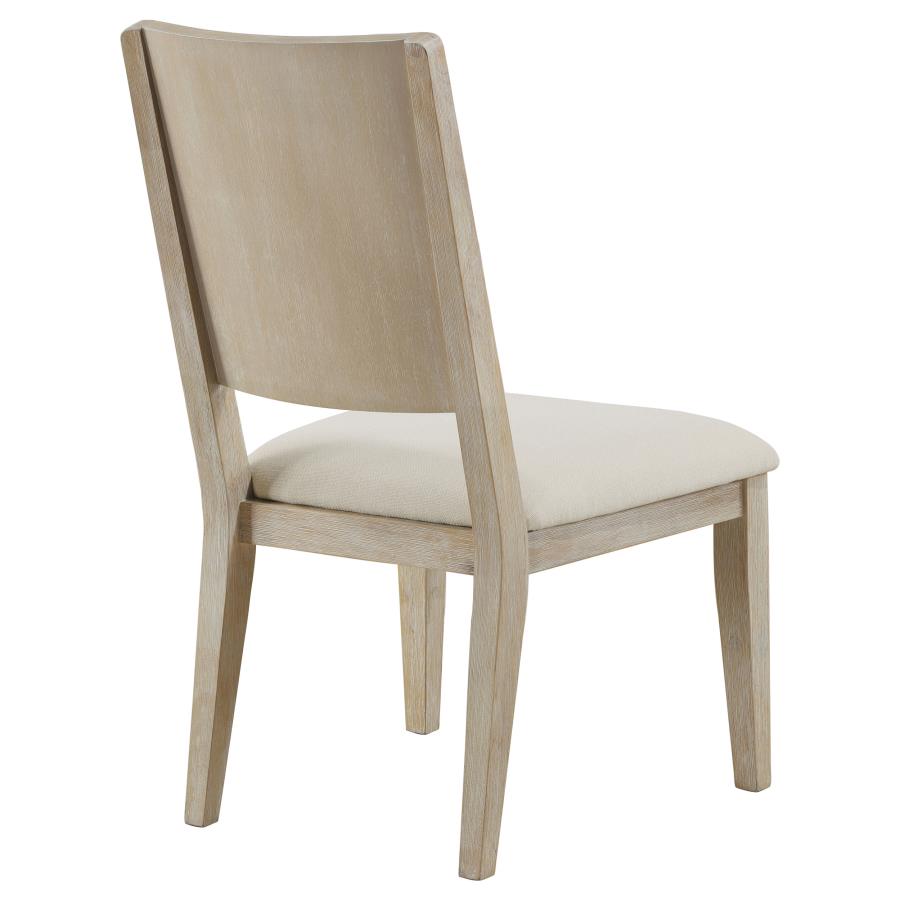 Trofello Upholstered Dining Side Chair White Washed And Beige (Set Of 2)