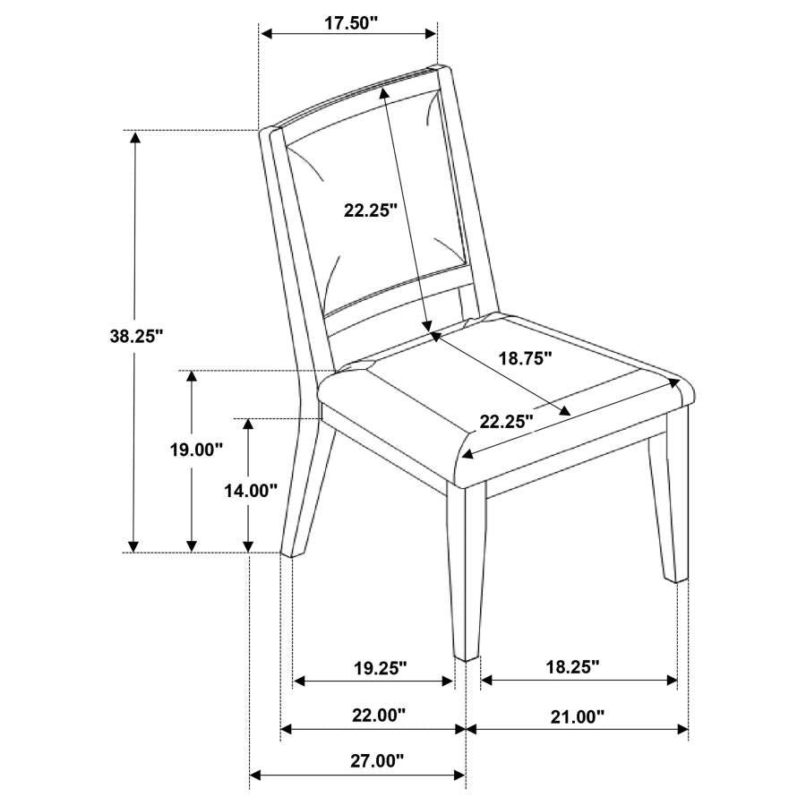 Trofello Upholstered Dining Side Chair White Washed And Beige (Set Of 2)