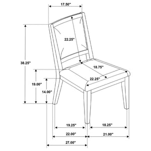 Trofello Upholstered Dining Side Chair White Washed And Beige (Set Of 2)