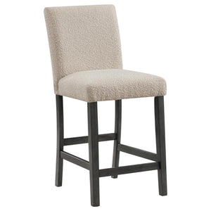 CoasterEveryday Alba Boucle Upholstered Counter Height Dining Chair Beige And Charcoal Grey (Set Of 2)