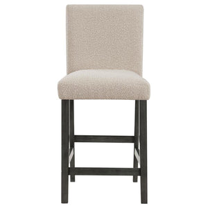 CoasterEveryday Alba Boucle Upholstered Counter Height Dining Chair Beige And Charcoal Grey (Set Of 2)