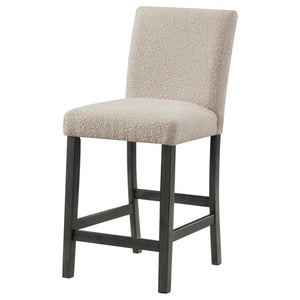 CoasterEveryday Alba Boucle Upholstered Counter Height Dining Chair Beige And Charcoal Grey (Set Of 2)