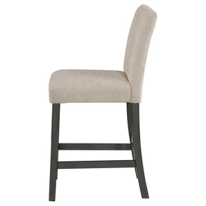 CoasterEveryday Alba Boucle Upholstered Counter Height Dining Chair Beige And Charcoal Grey (Set Of 2)