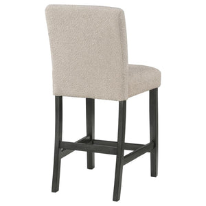 CoasterEveryday Alba Boucle Upholstered Counter Height Dining Chair Beige And Charcoal Grey (Set Of 2)