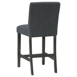 CoasterEveryday Alba Boucle Upholstered Counter Height Dining Chair Black And Charcoal Grey (Set Of 2)