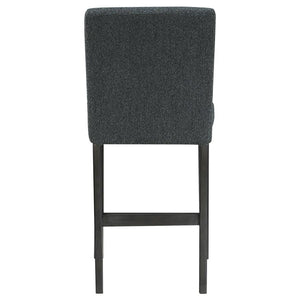 CoasterEveryday Alba Boucle Upholstered Counter Height Dining Chair Black And Charcoal Grey (Set Of 2)