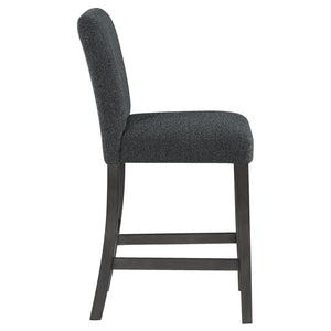 CoasterEveryday Alba Boucle Upholstered Counter Height Dining Chair Black And Charcoal Grey (Set Of 2)