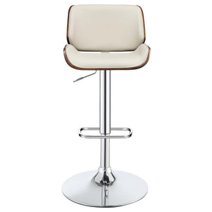 CoasterEssence Folsom Upholstered Adjustable Bar Stool Ecru And Chrome