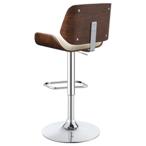 CoasterEssence Folsom Upholstered Adjustable Bar Stool Ecru And Chrome