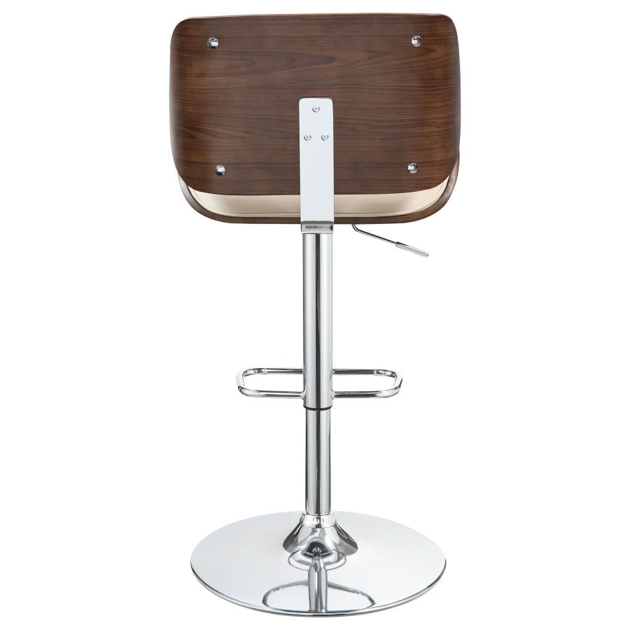 CoasterEssence Folsom Upholstered Adjustable Bar Stool Ecru And Chrome