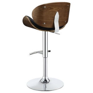 CoasterEssence Harris Adjustable Bar Stool Black And Chrome