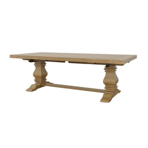 CoasterElevations Florence Double Pedestal Dining Table Rustic Smoke