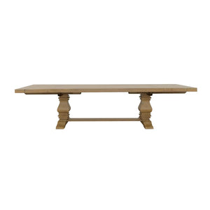 CoasterElevations Florence Double Pedestal Dining Table Rustic Smoke