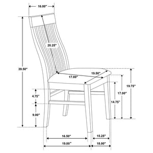 Briarwood Slat Back Dining Side Chair Mango Oak And Brown (Set Of 2)