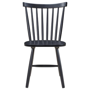 Hollyoak Windsor Spindle Back Dining Side Chairs Black (Set Of 2)