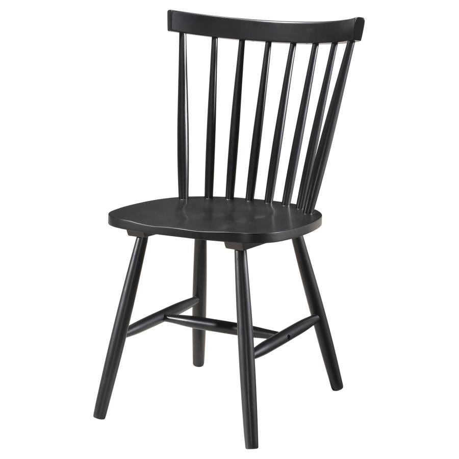 Hollyoak Windsor Spindle Back Dining Side Chairs Black (Set Of 2)