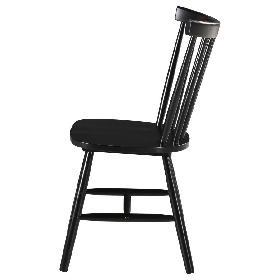 Hollyoak Windsor Spindle Back Dining Side Chairs Black (Set Of 2)