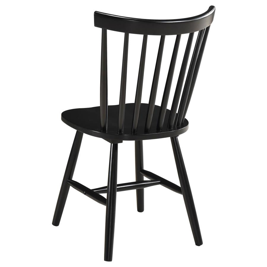 Hollyoak Windsor Spindle Back Dining Side Chairs Black (Set Of 2)