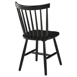 Hollyoak Windsor Spindle Back Dining Side Chairs Black (Set Of 2)