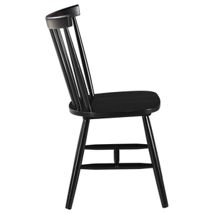 Hollyoak Windsor Spindle Back Dining Side Chairs Black (Set Of 2)