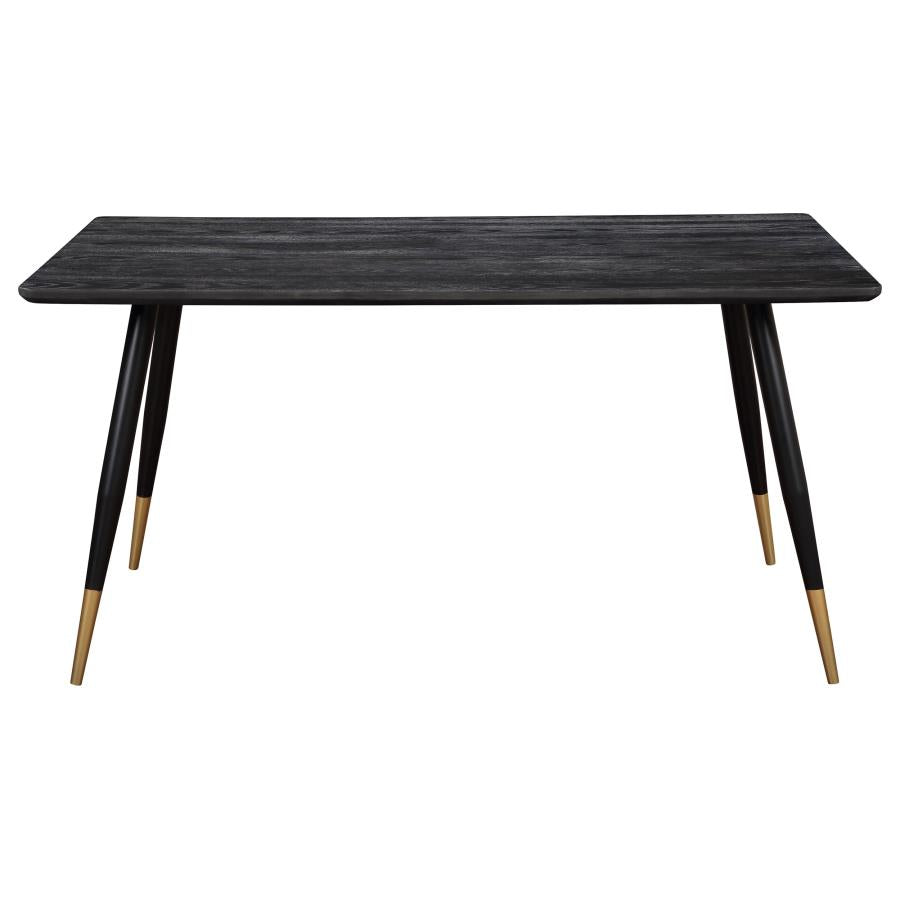 Zetta Rectangular Dining Table Black And Gold