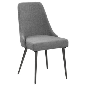 CoasterEssence Alan Upholstered Dining Chairs Grey (Set Of 2)